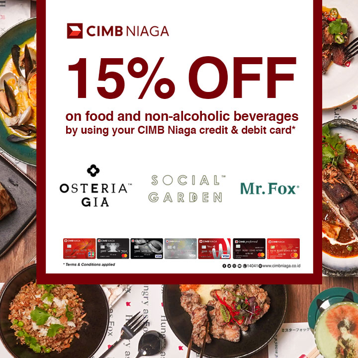 15% OFF WITH CIMB NIAGA